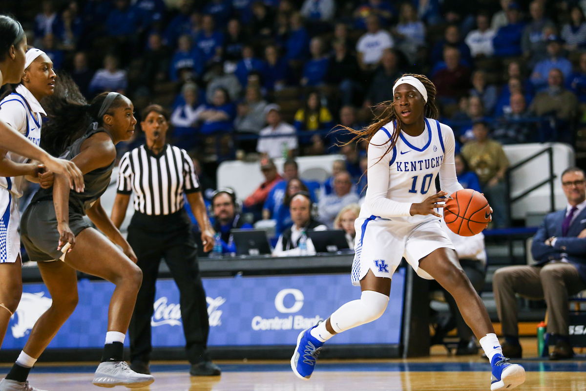 The UK women's basketball team falls to Texas A&M on Thursday, November 28, 2019.

Photo by Hannah Phillips | UK Athletics