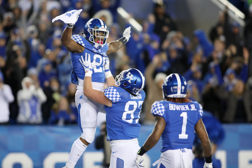 Benny Snell Jr. CJ Conrad. Lynn Bowden Jr.

UK beats Vanderbilt 14-7.

Photo by Quinn Foster