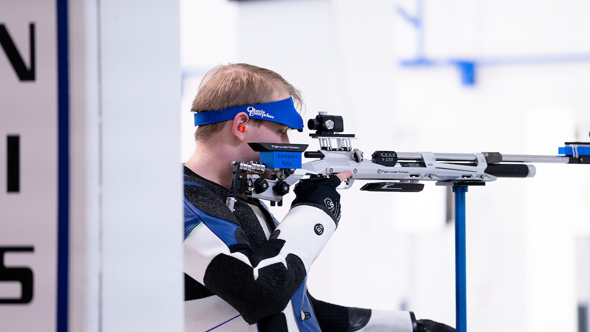 Rifle Earns Another Strong Score, Edged by Nebraska in Overall Match