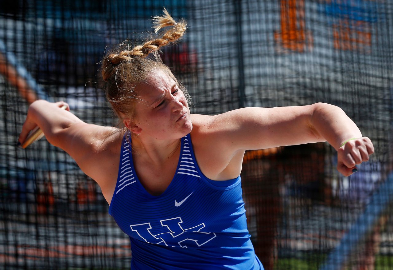 Nicole Fautsch.

Day three of the 2018 SEC Outdoor Track and Field Championships on Sunday, May 13, 2018, at Tom Black Track in Knoxville, TN.

Photo by Chet White | UK Athletics