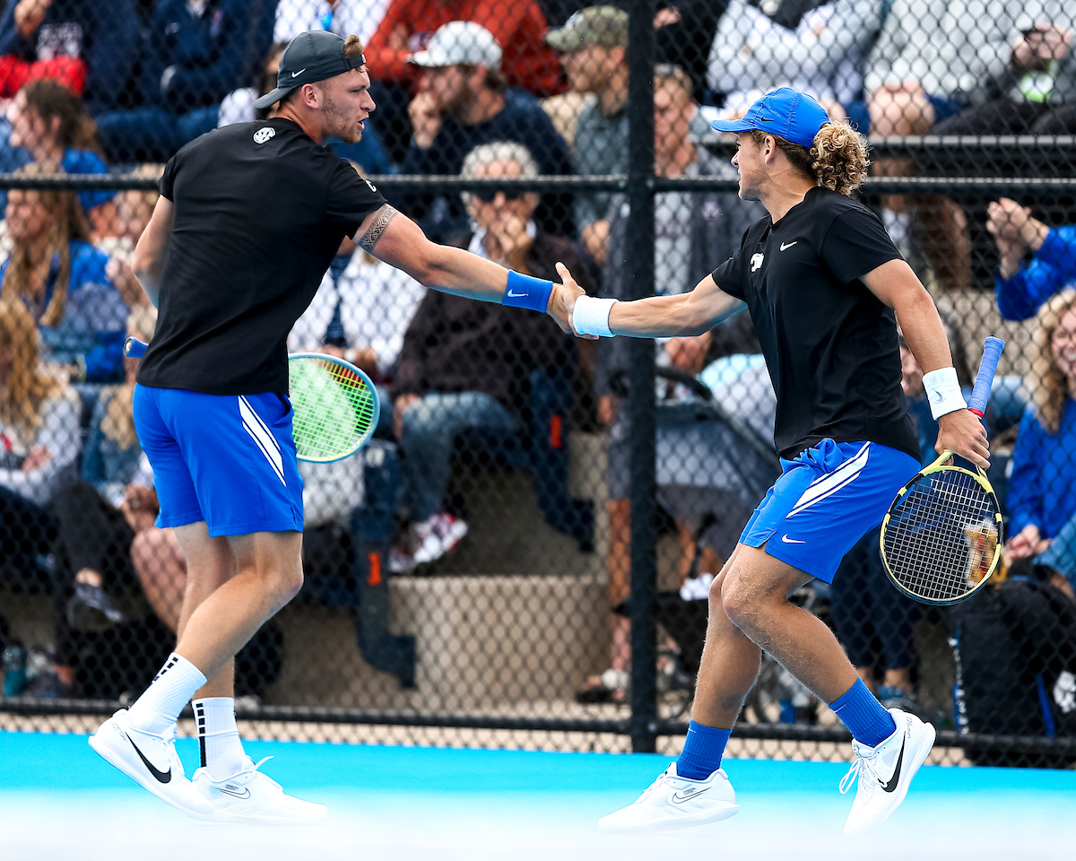 Millen Hurrion. Liam Draxl. Celebration.

Kentucky falls to Virginia 4-0 at the National Championship.

Photo by Eddie Justice | UK Athletics