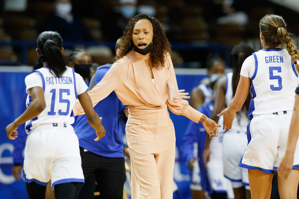 Chasity Patterson. Kyra Elzy. Blair Green.

Kentucky falls to South Carolina 75-70.

Photo by Elliott Hess | UK Athletics