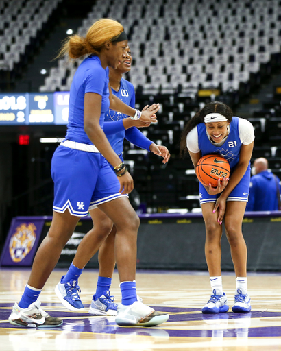 Nyah Leveretter.

LSU Shoot Around.

Photo by Grace Bradley | UK Athletics