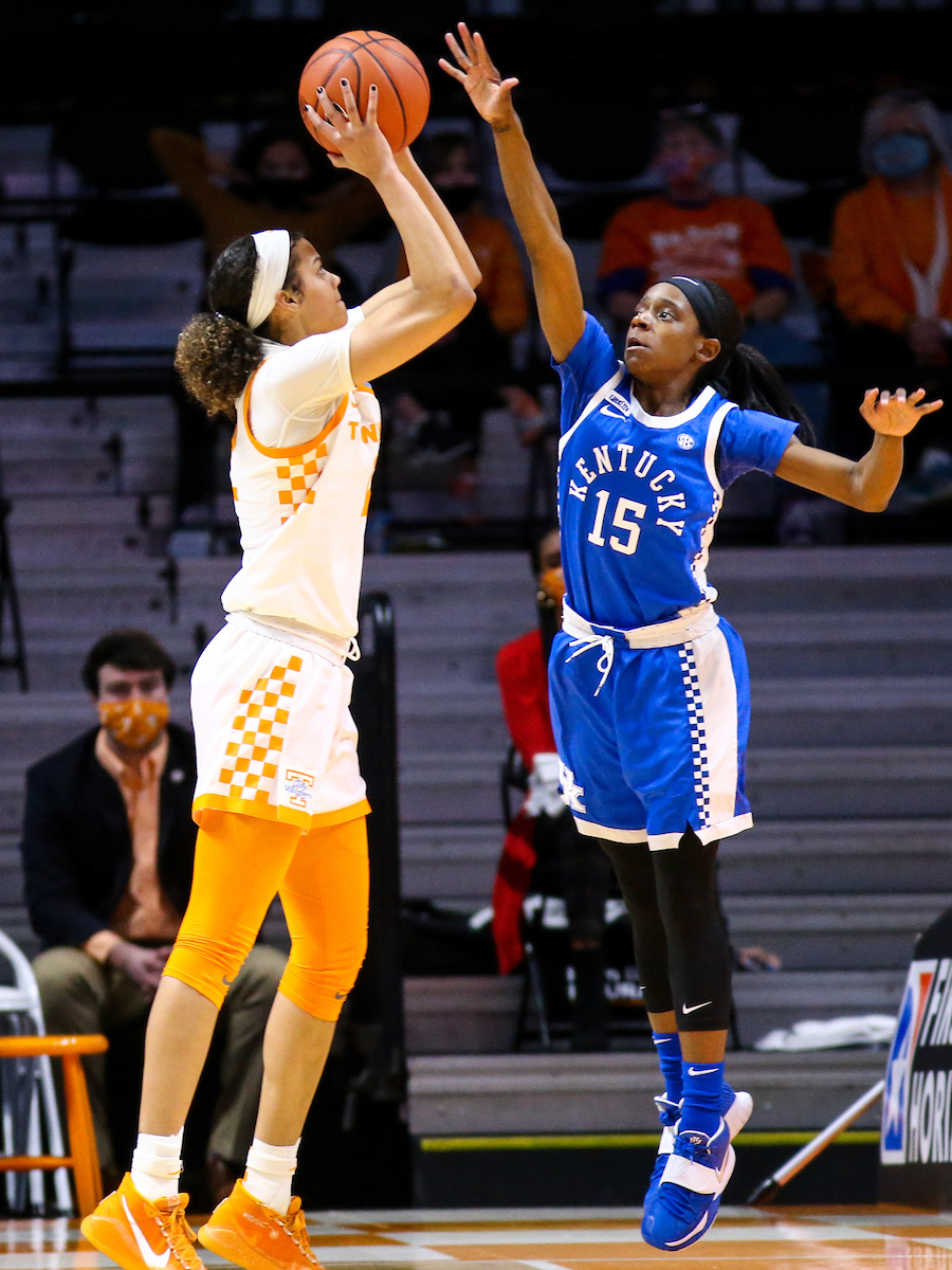 Chasity Patterson. 

Kentucky loses to Tennessee 70-53.

Photo by Eddie Justice | UK Athletics