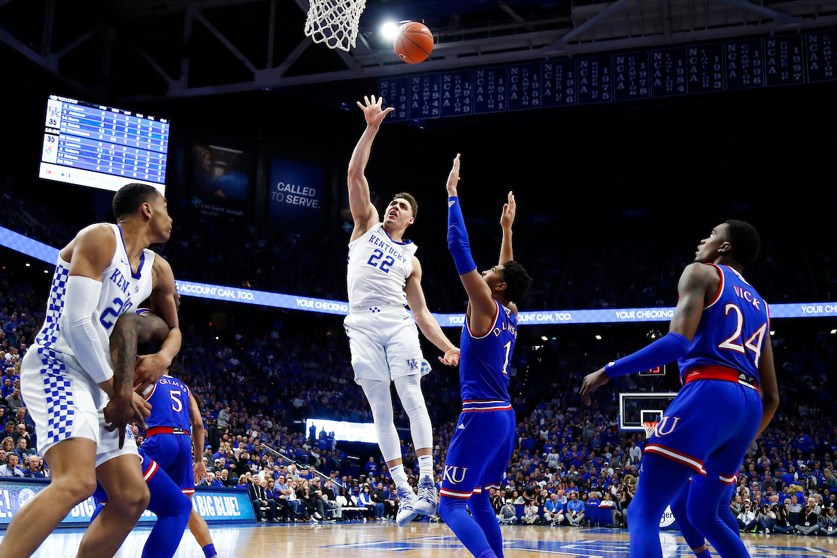 Reid Travis.

The UK men's basketball team beat Kansas 71-63 at Rupp Arena on Saturday, January 26, 2019.

Photo by Chet White| UK Athletics