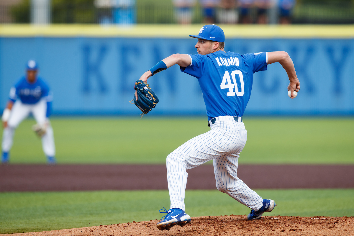 ZACH KAMMIN.

Kentucky loses to UofL 12-5.

Photo by Elliott Hess | UK Athletics