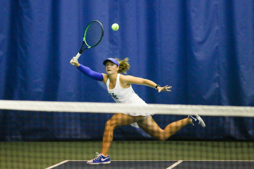 Tiphanie Fiquet.

Kentucky women's tennis hosts Miami University (OH).

Photo by Hannah Phillips | UK Athletics