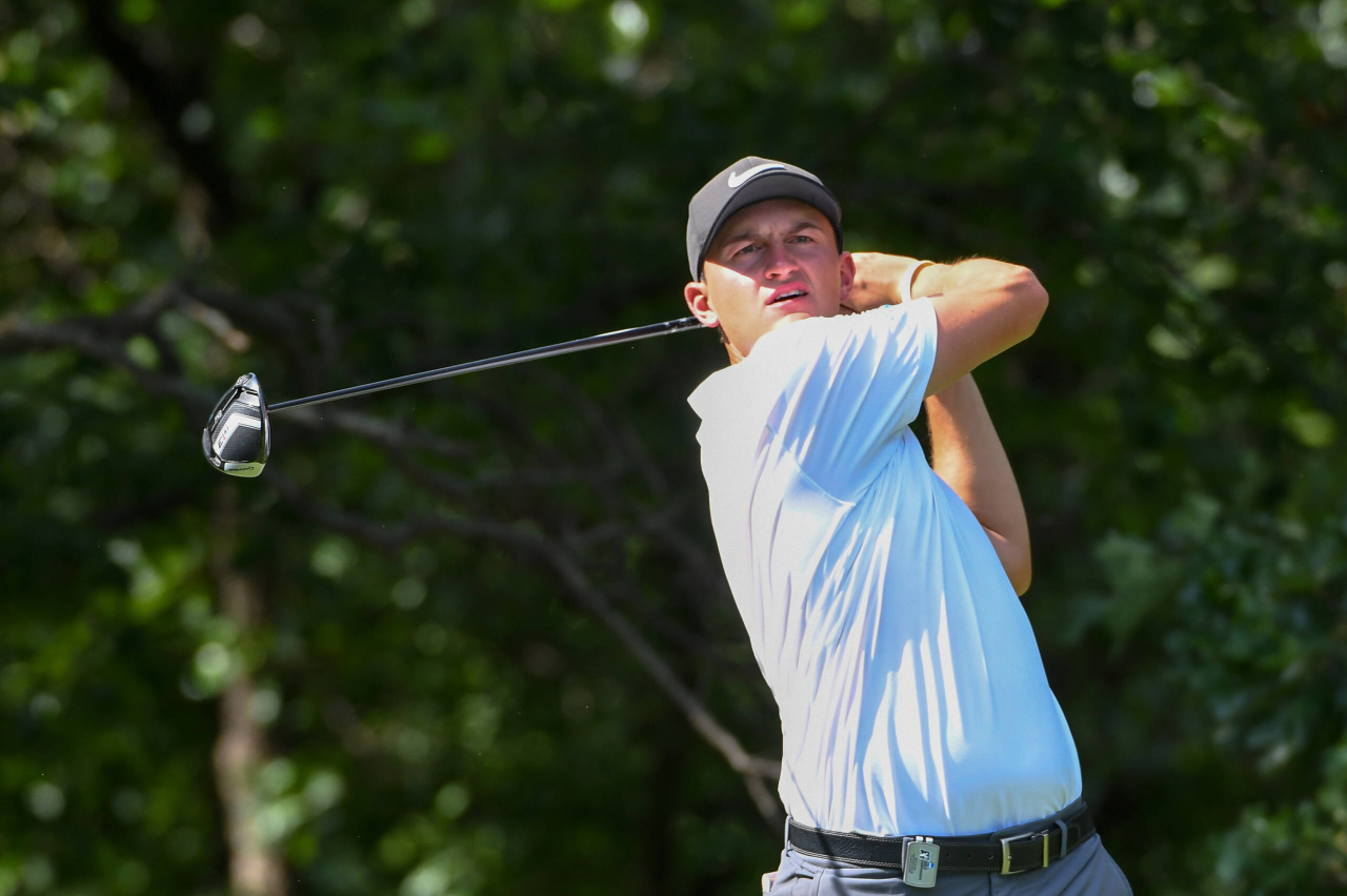 Lukas Euler at the 2018 NCAA Men's Golf National Championship.