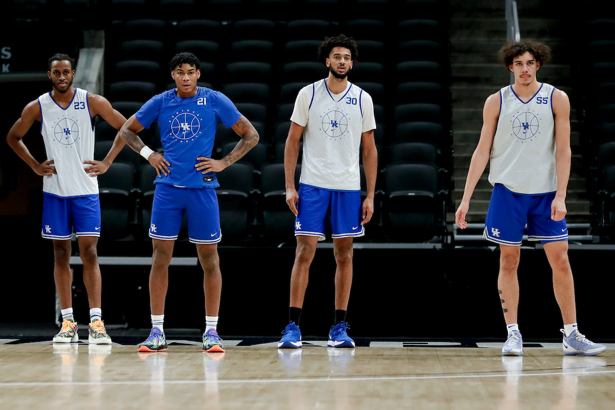 Isaiah Jackson. Cam’Ron Fletcher. Olivier Sarr. Lance Ware.

Champions Classic shoot around.

Photo by Chet White | UK Athletics