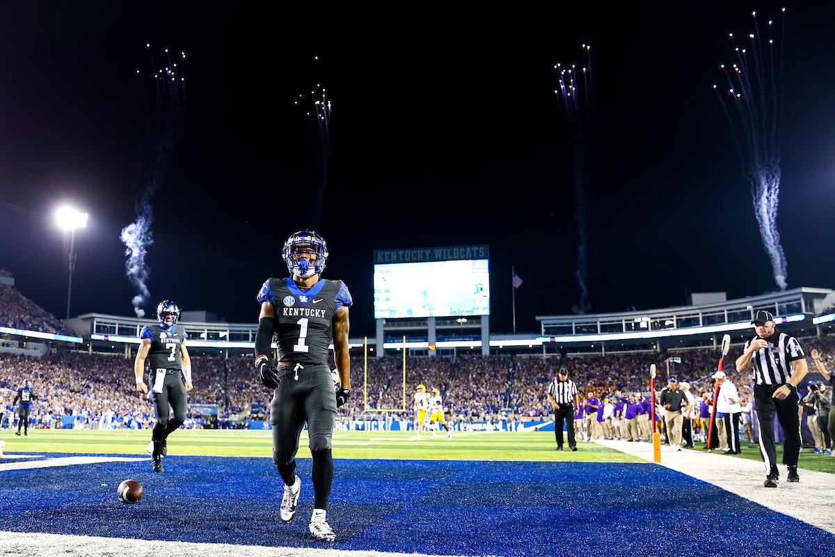 Wan'Dale Robinson. 

UK beat LSU 42-21.

Photo by Eddie Justice | UK Athletics