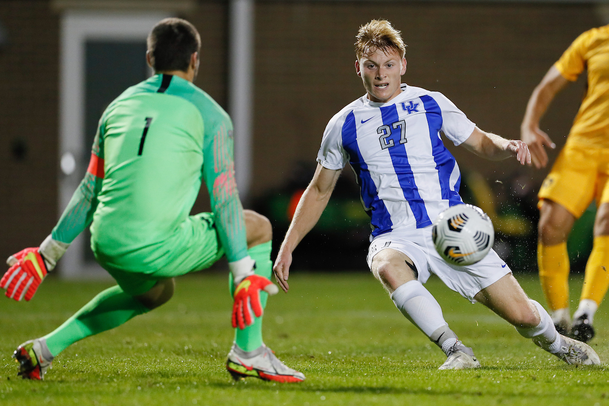 Ben Damge.

Kentucky beats West Virginia, 1 - 0.

Photo by Tommy Quarles | UK Athletics