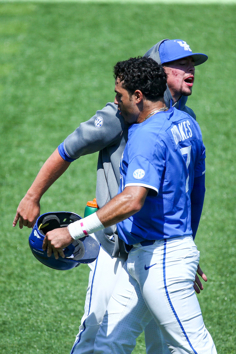 Devin Burkes. Austin Strickland.

Kentucky beats Auburn 5-1.

Photo by Sarah Caputi | UK Athletics