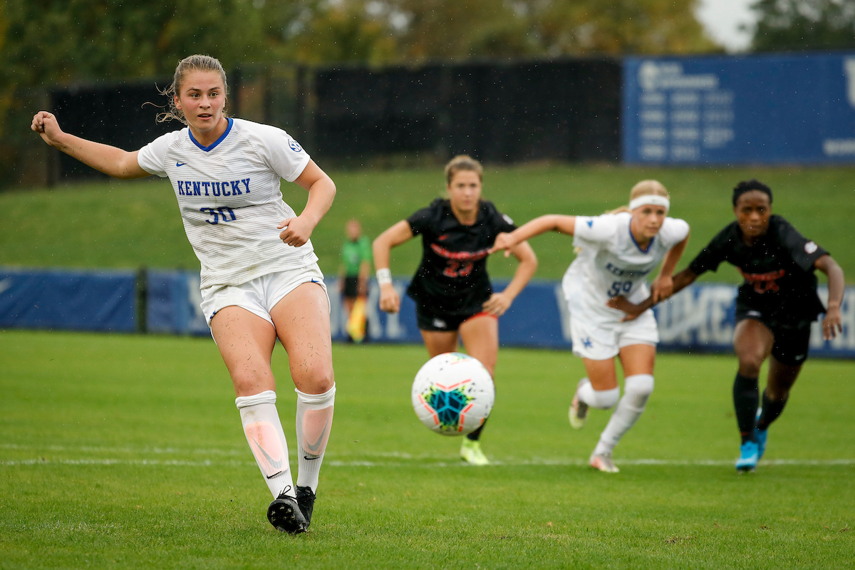 Jordyn Rhodes.

UK women’s soccer tied Georgia 1-1 in double OT on Sunday, October 11, 2020, at The Bell in Lexington, Ky.

Photo by Chet White | UK Athletics