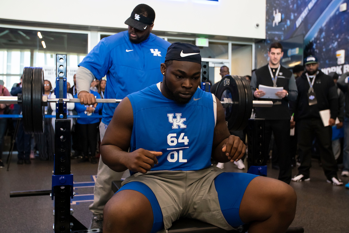 George Asafo-Adjei.

Pro Day for UK Football.

Photo by Jacob Noger | UK Athletics