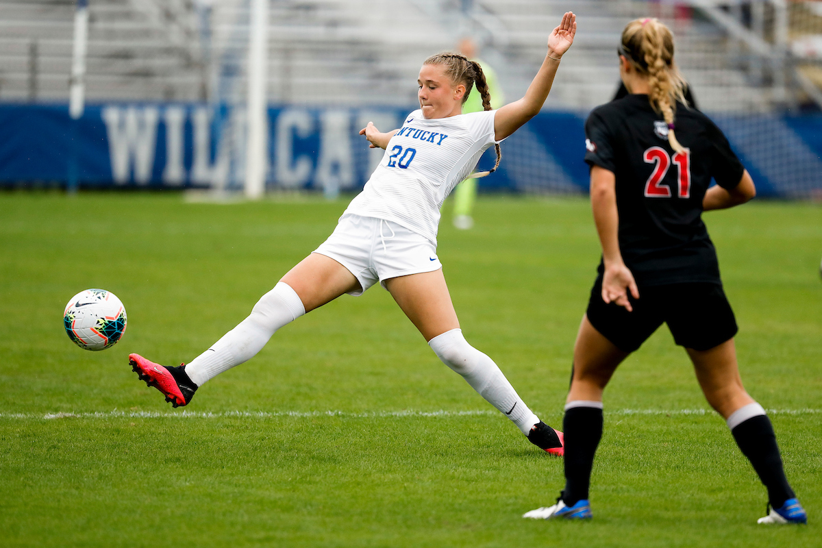 Ulfa Ulfarsdottir.

UK women’s soccer tied Georgia 1-1 in double OT on Sunday, October 11, 2020, at The Bell in Lexington, Ky.

Photo by Chet White | UK Athletics