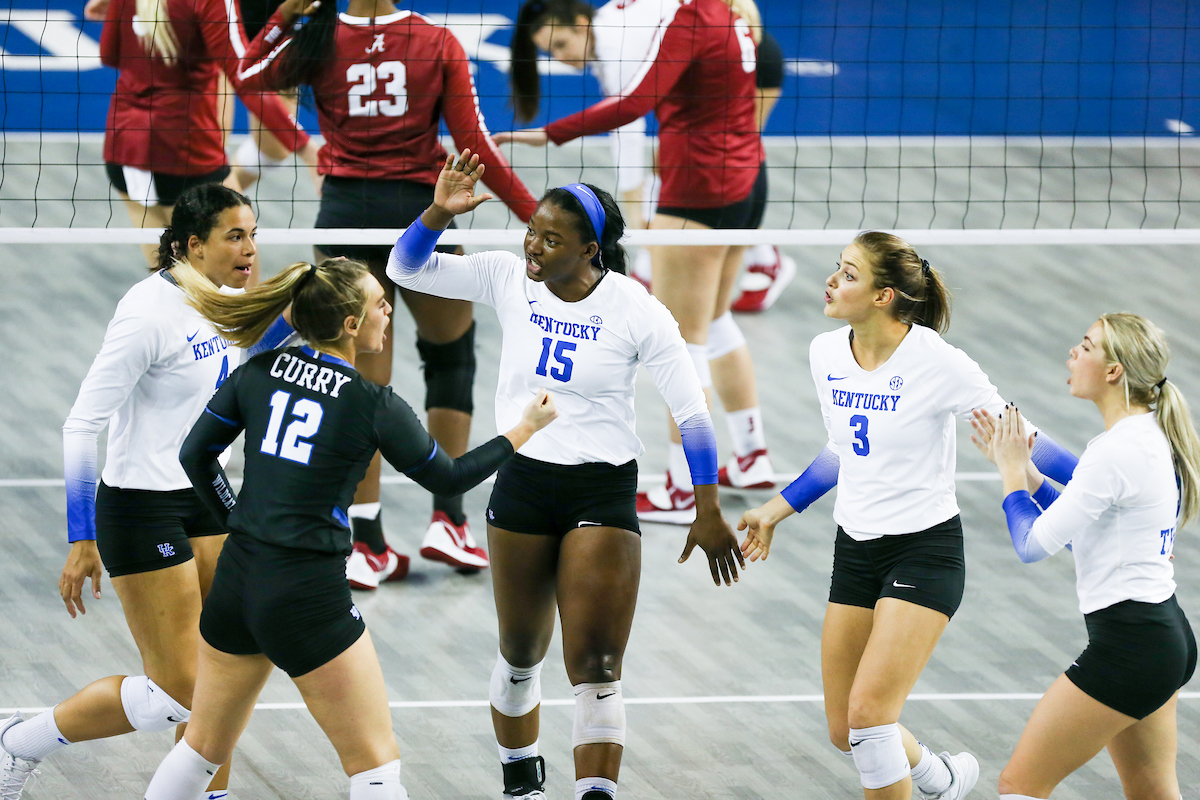 Team.

Kentucky sweeps Alabama 3-0 and wins SEC Championship.

Photo by Hannah Phillips | UK Athletics