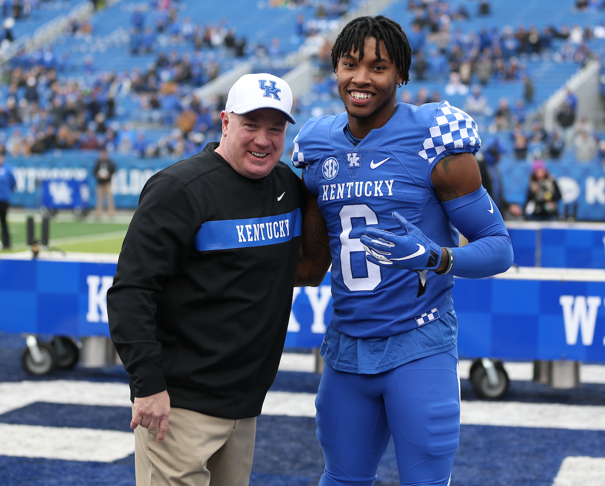 Mark Stoops and Lonnie Johnson Jr

UK Football beats MTSU 34-23-on Senior Day at Kroger Field.


Photo By Barry Westerman | UK Athletics