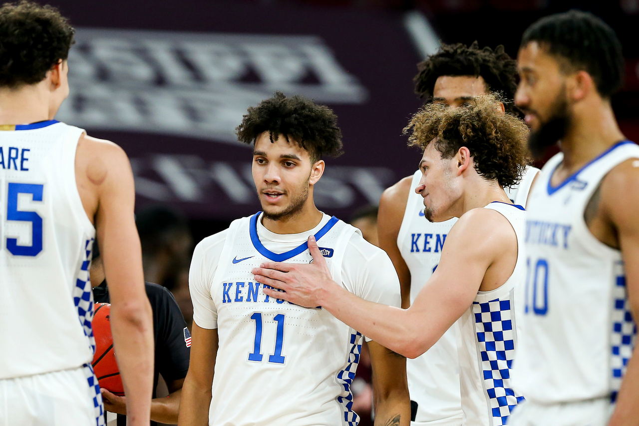 Dontaie Allen. Davion Mintz. Lance Ware. Olivier Sarr.

Kentucky beat Mississippi State 78-73 in Starkville.

Photo by Chet White | UK Athletics