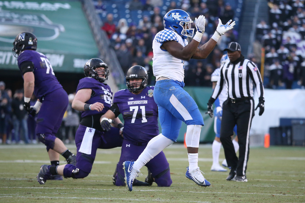 Joshua Paschal.

The University of Kentucky football team falls to Northwestern 23-24 in the Music City Bowl on Friday, December 29, 2017, at Nissan Field in Nashville, Tn.

Photo by Chet White | UK Athletics