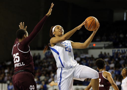 Dorie Harrison

The University of Kentucky women's basketball team falls to Mississippi State on Senior Day on Sunday, February 25, 2018 at the Memorial Coliseum.

Photo by Britney Howard | UK Athletics