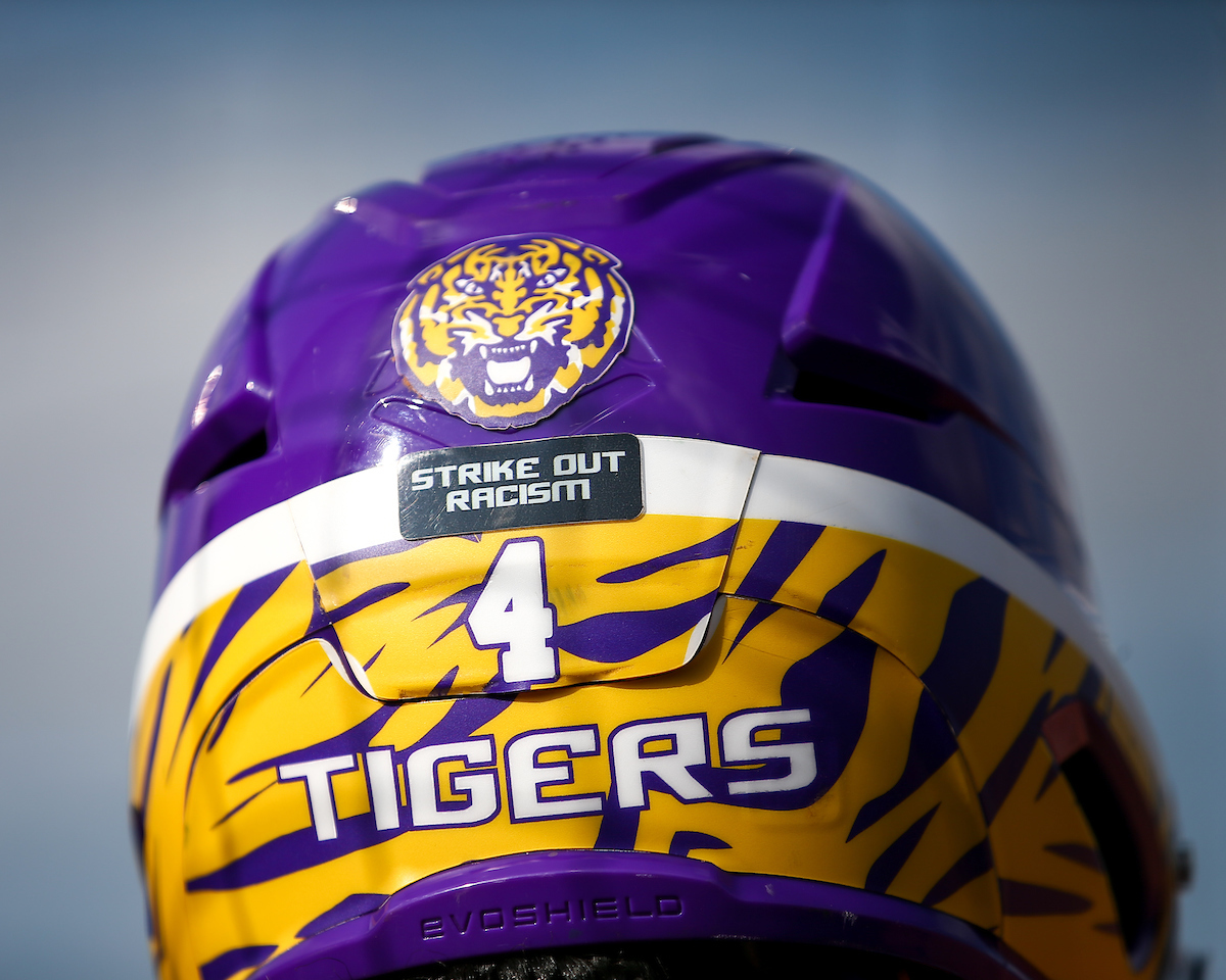 Helmet. 

Kentucky loses to LSU 10-4. 

Photo by Eddie Justice | UK Athletics