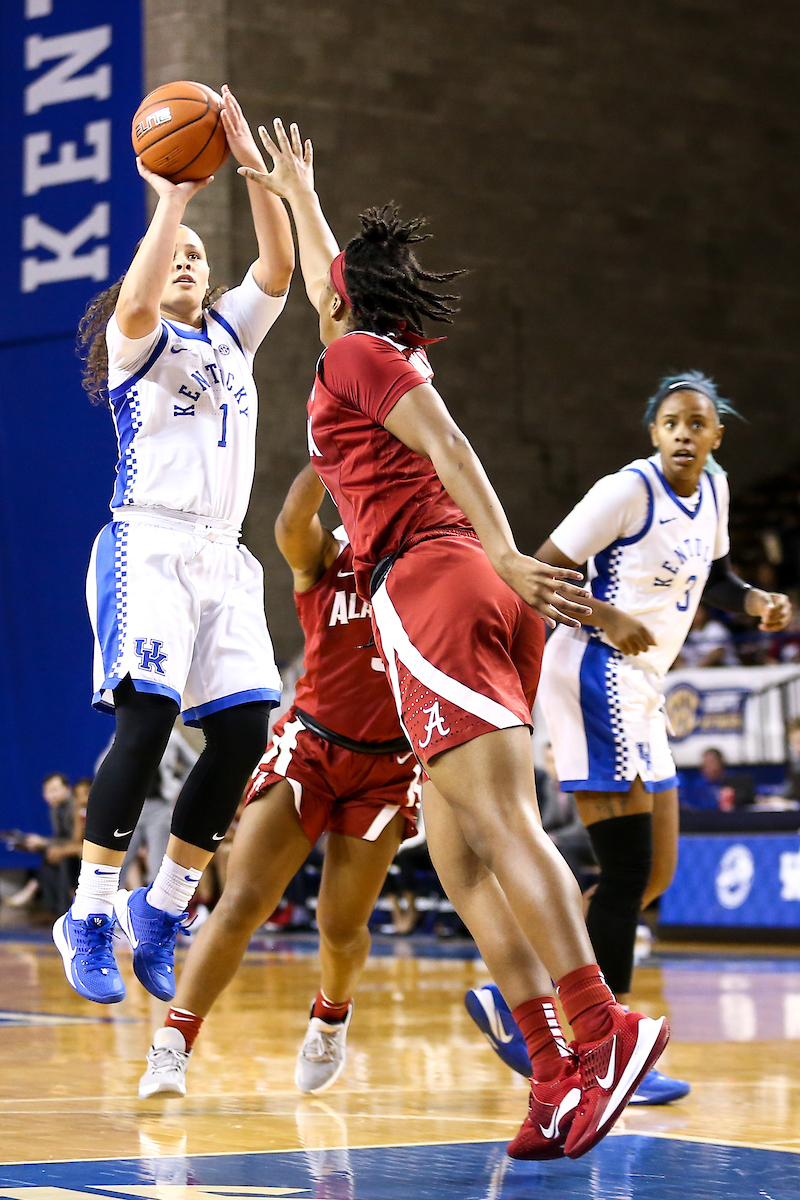 Sabrina Haines. 

Kentucky beat Alabama 66 - 62. 

Photo by Eddie Justice | UK Athletics