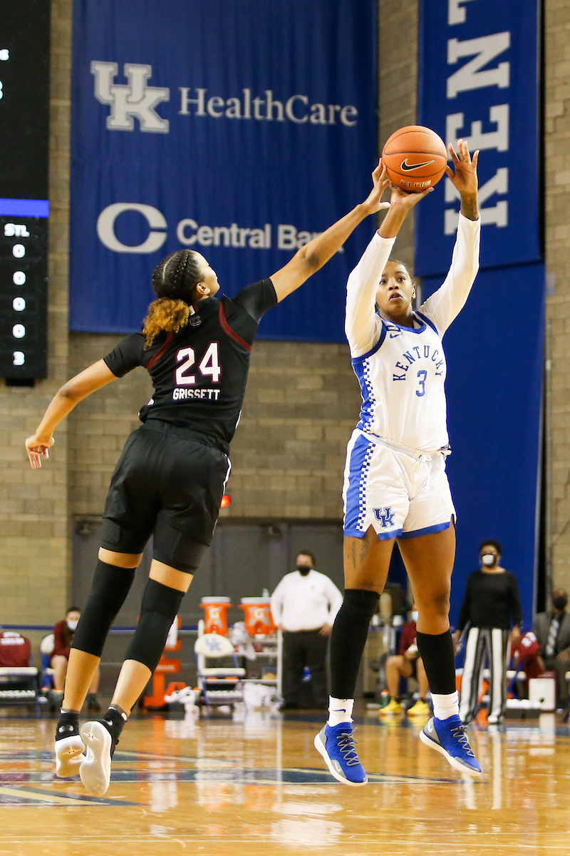 KeKe McKinney.

Kentucky falls to South Carolina 75-70.

Photo by Hannah Phillips | UK Athletics