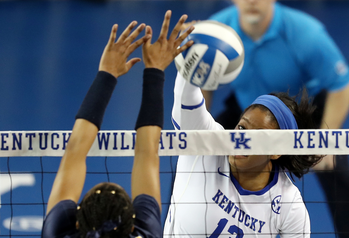 Leah Edmond

UK volleyball beats Murray State in the first round of the NCAA Tournament.  

Photo by Britney Howard  | UK Athletics