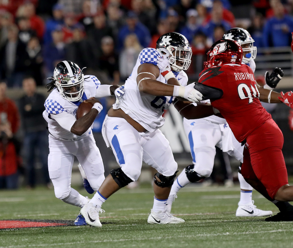 Terry Wilson

Kentucky Football beats Louisville at Cardinal Stadium 56-10.

Photo By Robert Burge l UK Athletics