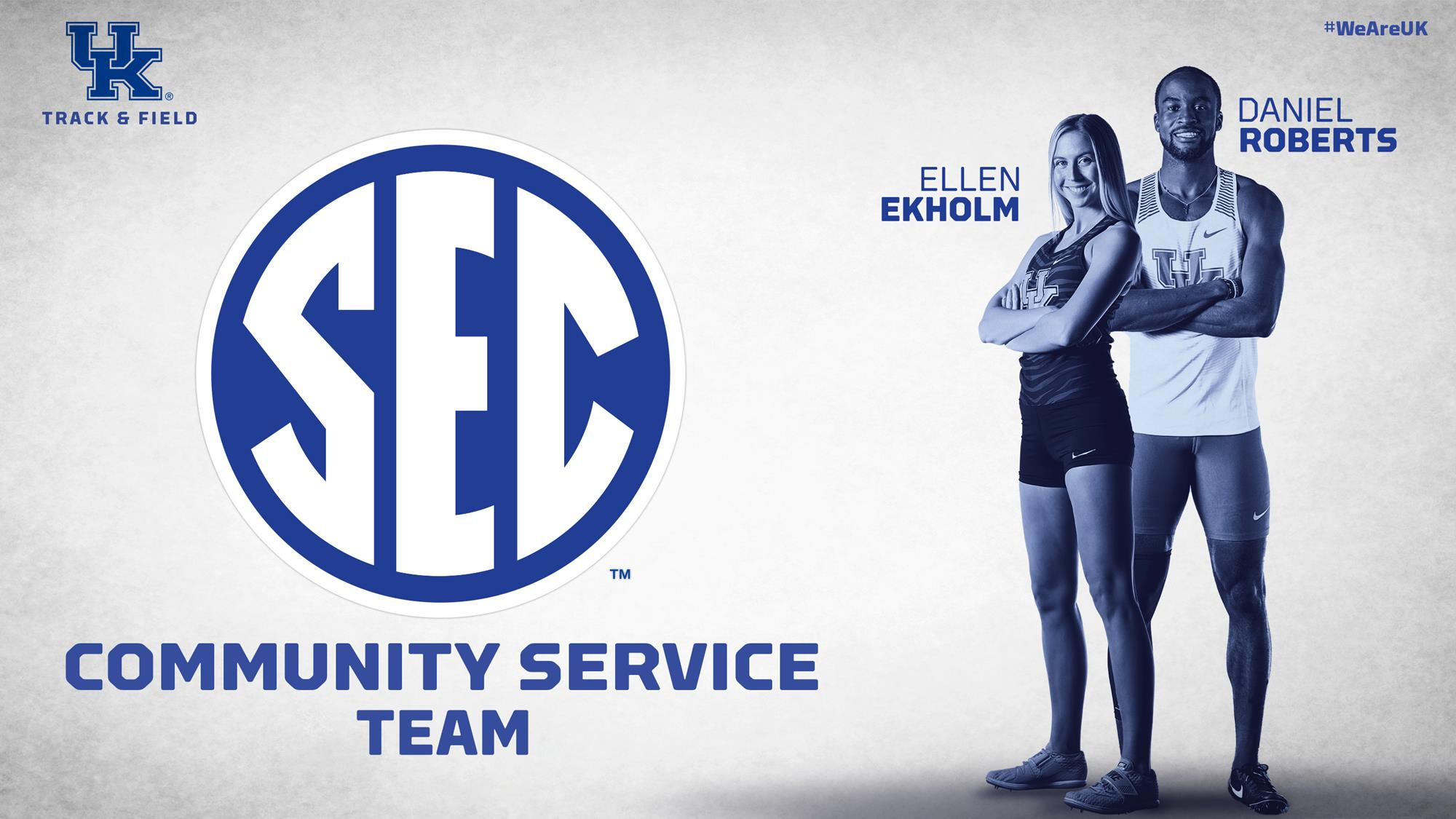 Roberts and Ekholm Named to SEC Community Service Team