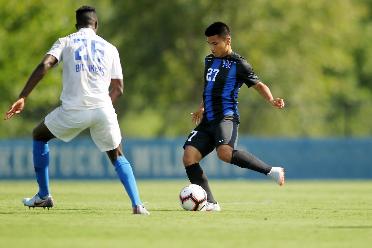 Luis Hernandez.

Kentucky men's soccer in action again S. Louis University in an exhibition match on Sunday, August 12th, 2018 at The Bell in Lexington, Ky.

Photo by Quinlan Ulysses Foster I UK Athletics