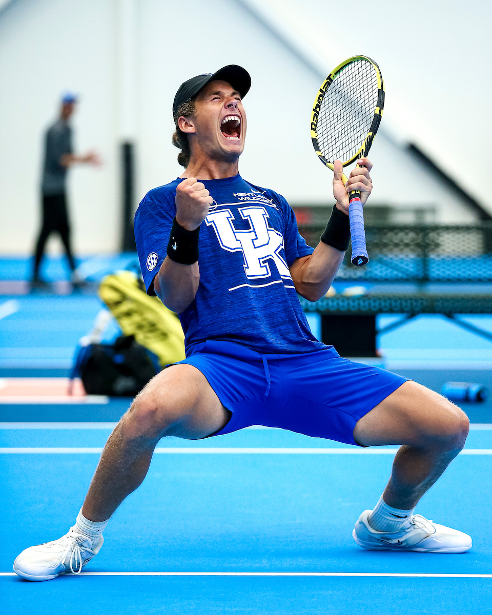 Liam Draxl. Celebration.

Kentucky beats Ohio State 4-1.

Photo by Eddie Justice | UK Athletics