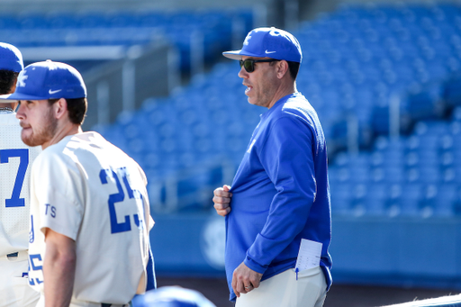 Coach Nick Mingione.

Kentucky beats Evansville 5-4.

Photo by Sarah Caputi | UK Athletics