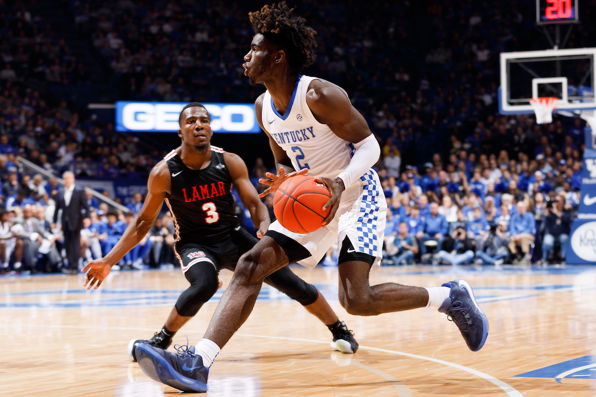 Kahlil Whitney.

Kentucky beat Lamar 81-56.


Photo by Elliott Hess | UK Athletics