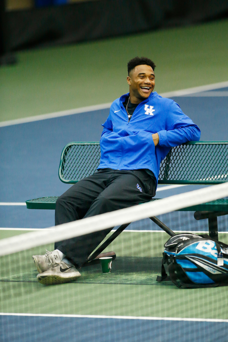 Will Bushamuka.

The University of Kentucky men?s tennis squad in action against EKU on Friday, January 19th, 2018, at the Hilary J. Boone Center in Lexington, Ky.

Photo by Quinn Foster I UK Athletics