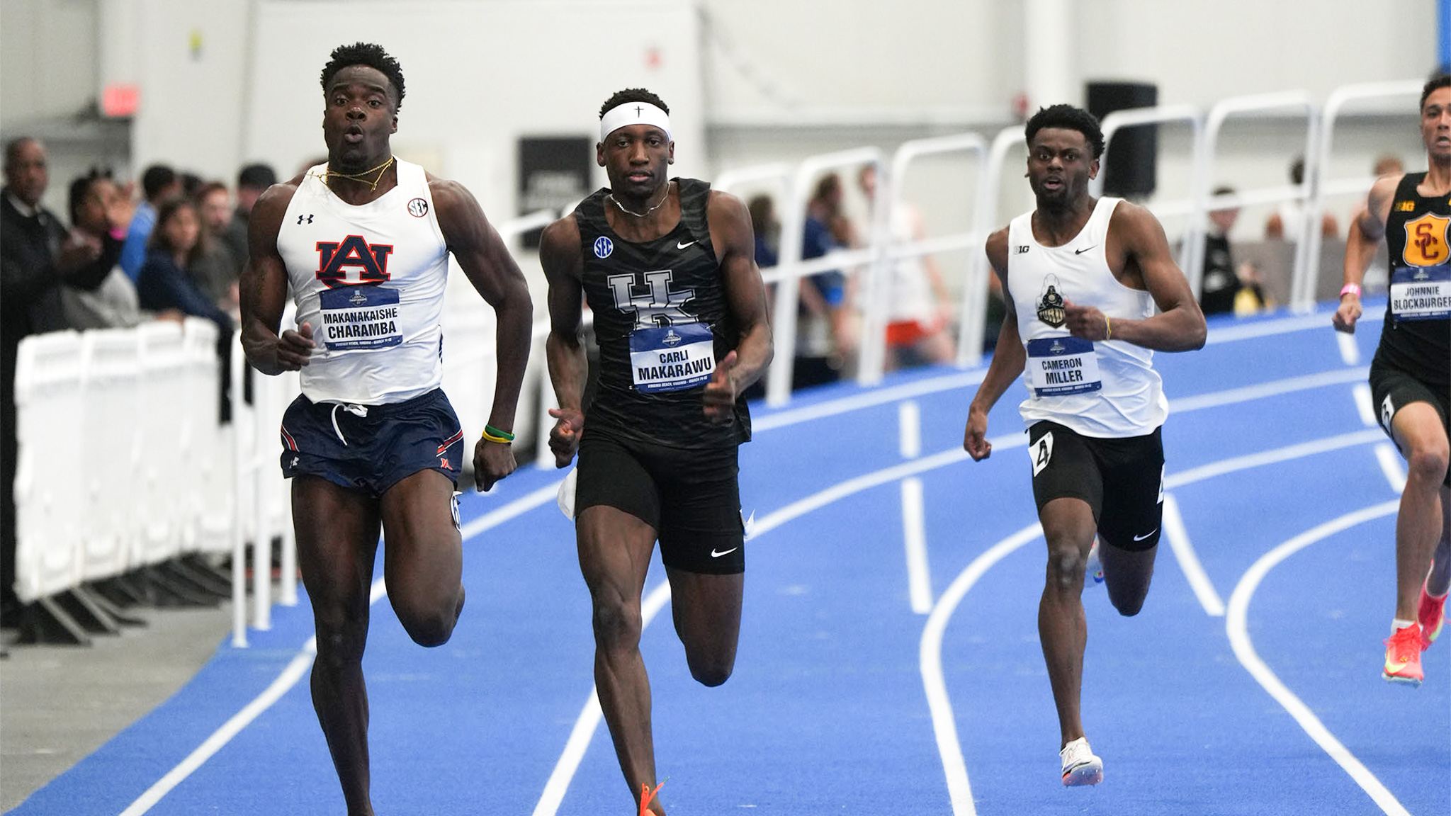 Makarawu Ties NCAA Best, Wins 200m National Championship to Close Out Indoor Season