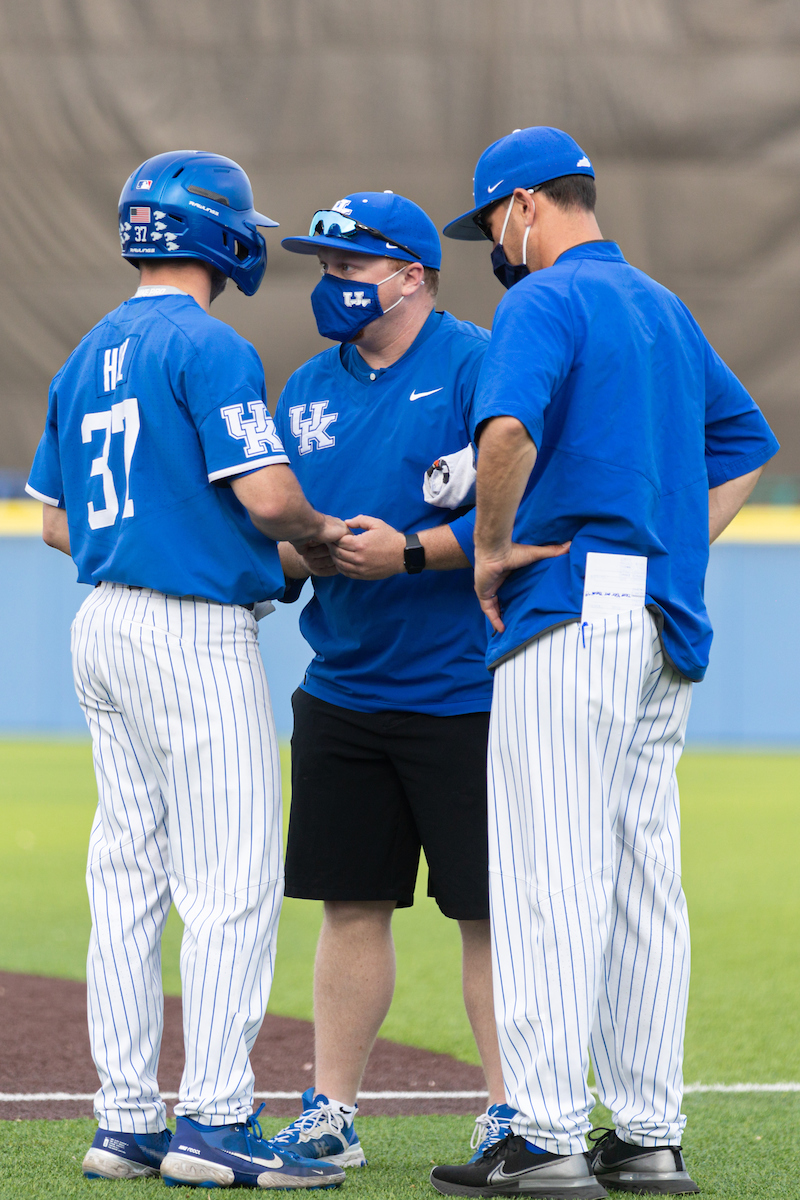 Cam Hill. Nick Mingione. Josh Walker.

Kentucky beats EKU 7 - 6

Photo by Grant Lee | UK Athletics