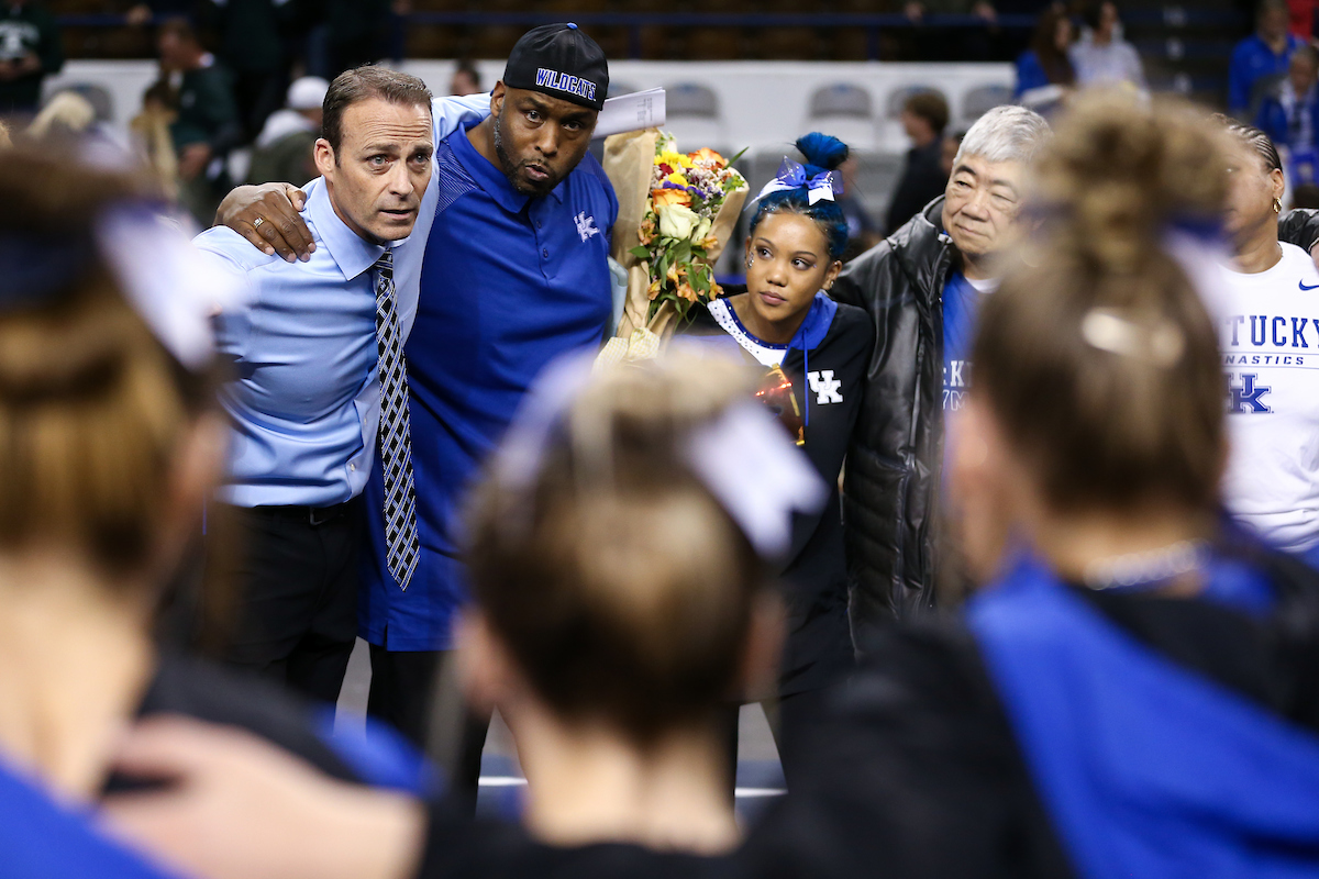 Tim Garrison. Carissa Clay.

Kentucky defeats Michigan State on Senior night.

Photo by Tommy Quarles | UK Athletics