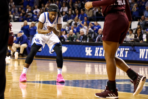 Chasity Patterson. 

Kentucky beat Mississippi State 73-62.

Photo by Eddie Justice | UK Athletics