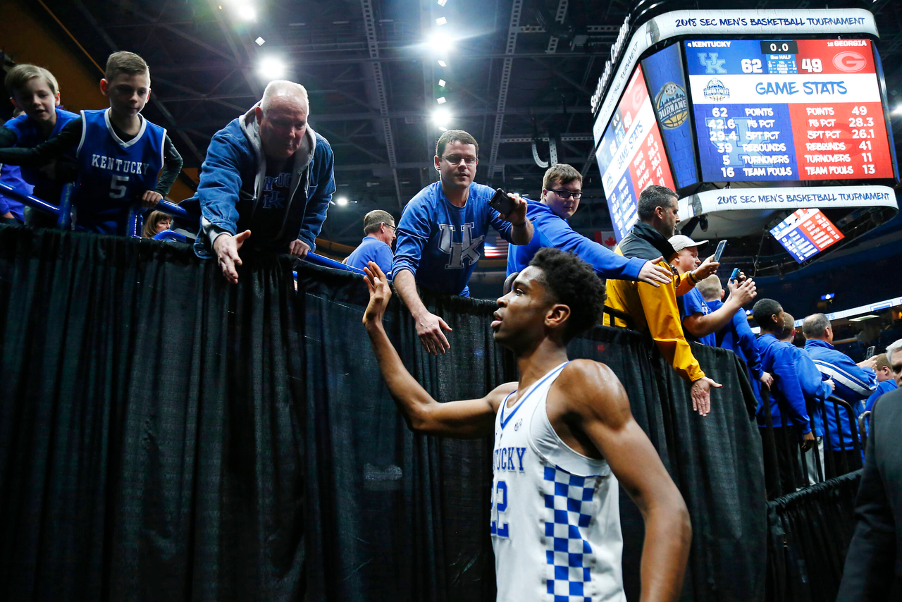 Shai Gilgeous-Alexander.

The University of Kentucky men's basketball team beat Georgia 62-49 in the quarterfinals of the 2018 SEC Men's Basketball Tournament at Scottrade Center in St. Louis, Mo., on Friday, March 9, 2018.

Photo by Chet White | UK Athletics