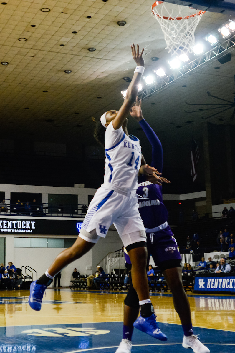 Tatyana Wyatt. 

Women's Basketball Beat WCU 99 - 39 on Tuesday, December 18th, in Lexington's Memorial Coliseum 

Photo by Eddie Justice | UK Athletics