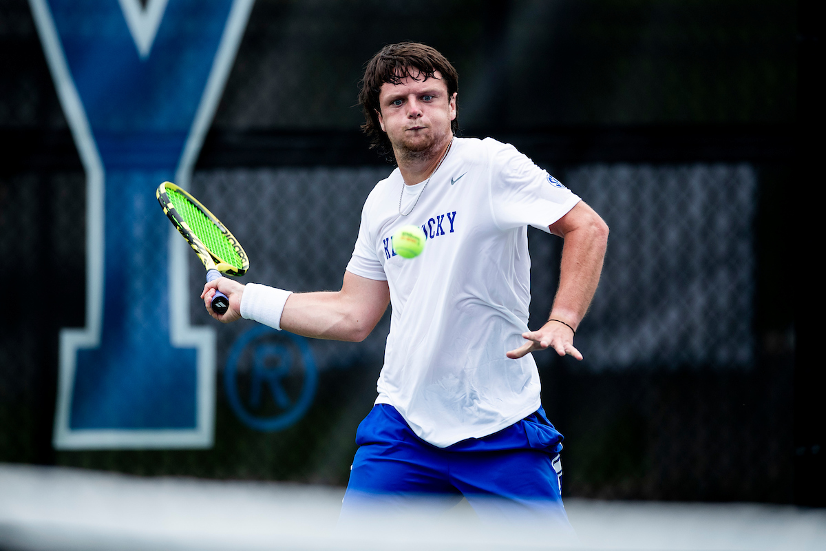 JJ Mercer.

Kentucky beat DePaul 4-0 in the first round of the 2022 NCAA Men’s Tennis Tournament.

Photo by Elliott Hess | UK Athletics