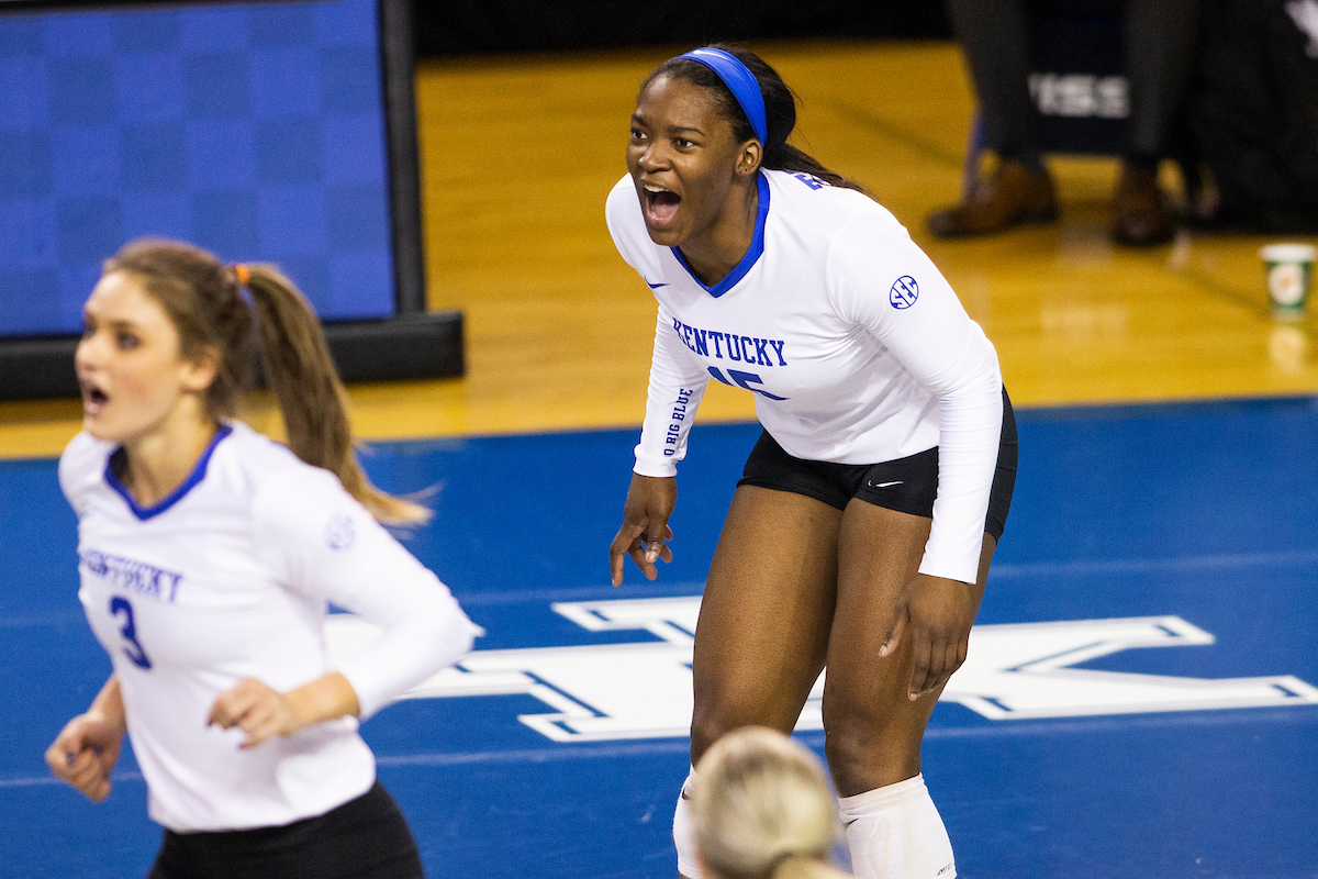 Azhani Tealer.

Kentucky sweeps LSU 3-0.

Photo by Grace Bradley | UK Athletics