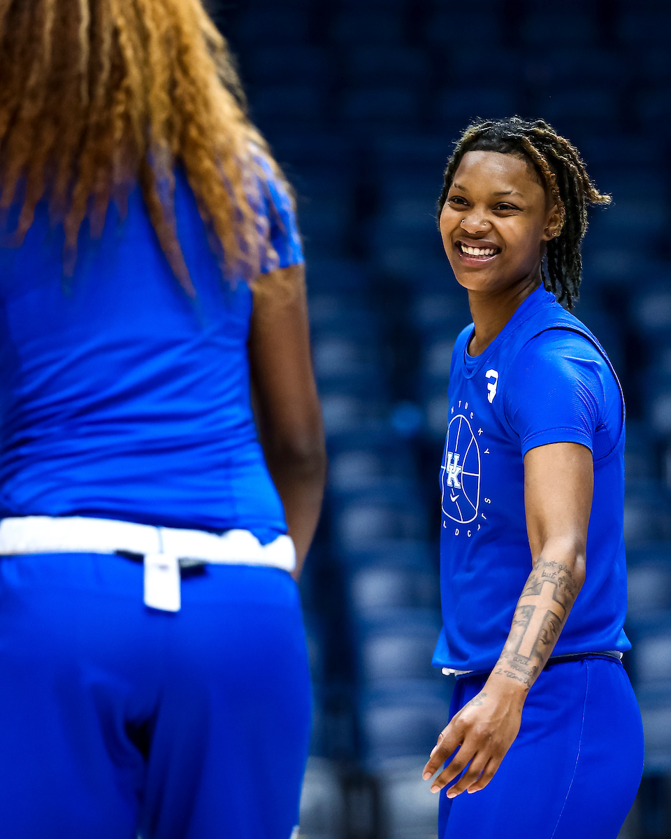 Jazmine Massengill.

Kentucky shootaround day one for the SEC Tournament.

Photo by Eddie Justice | UK Athletics