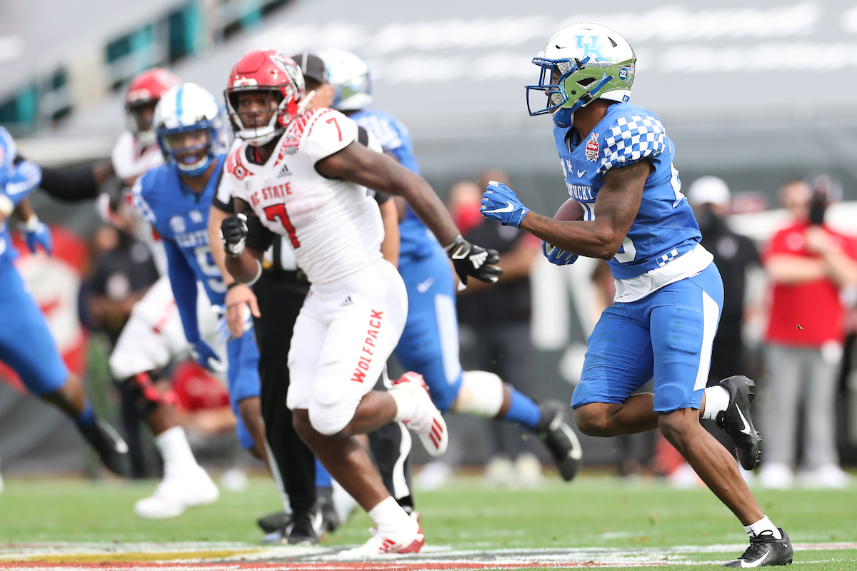 BRANDIN ECHOLS.

Kentucky beats NC State, 23-21, to win the TaxSlayer Gator Bowl.

Photo by Elliott Hess | UK Athletics