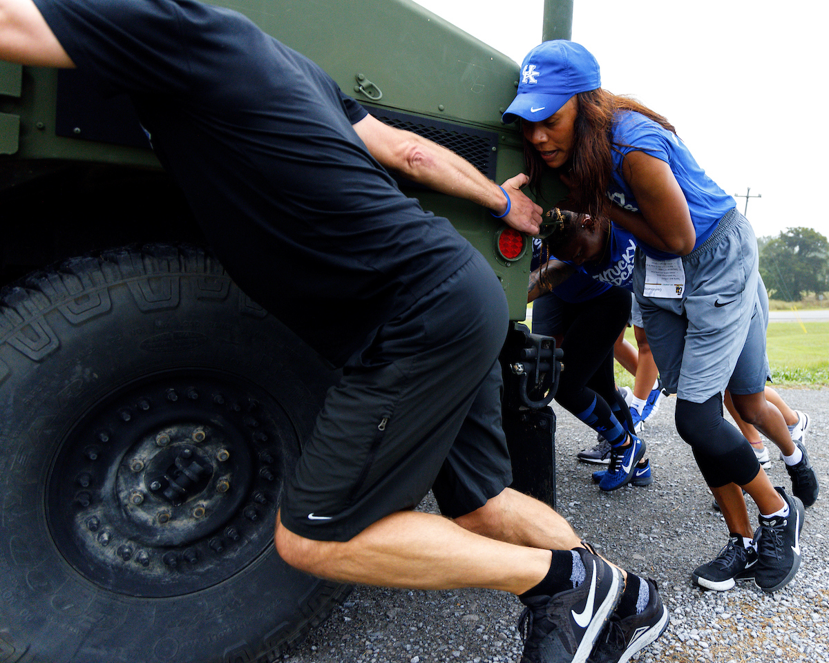 Kyra Elzy.

Kentucky Women’s Basketball team bonding trip to Fort Campbell.

Photo by Eddie Justice | UK Athletics