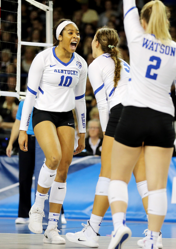 Caitlyn Cooper

UK volleyball beats Purdue in the second round of the NCAA Tournament.  

Photo by Britney Howard  | UK Athletics