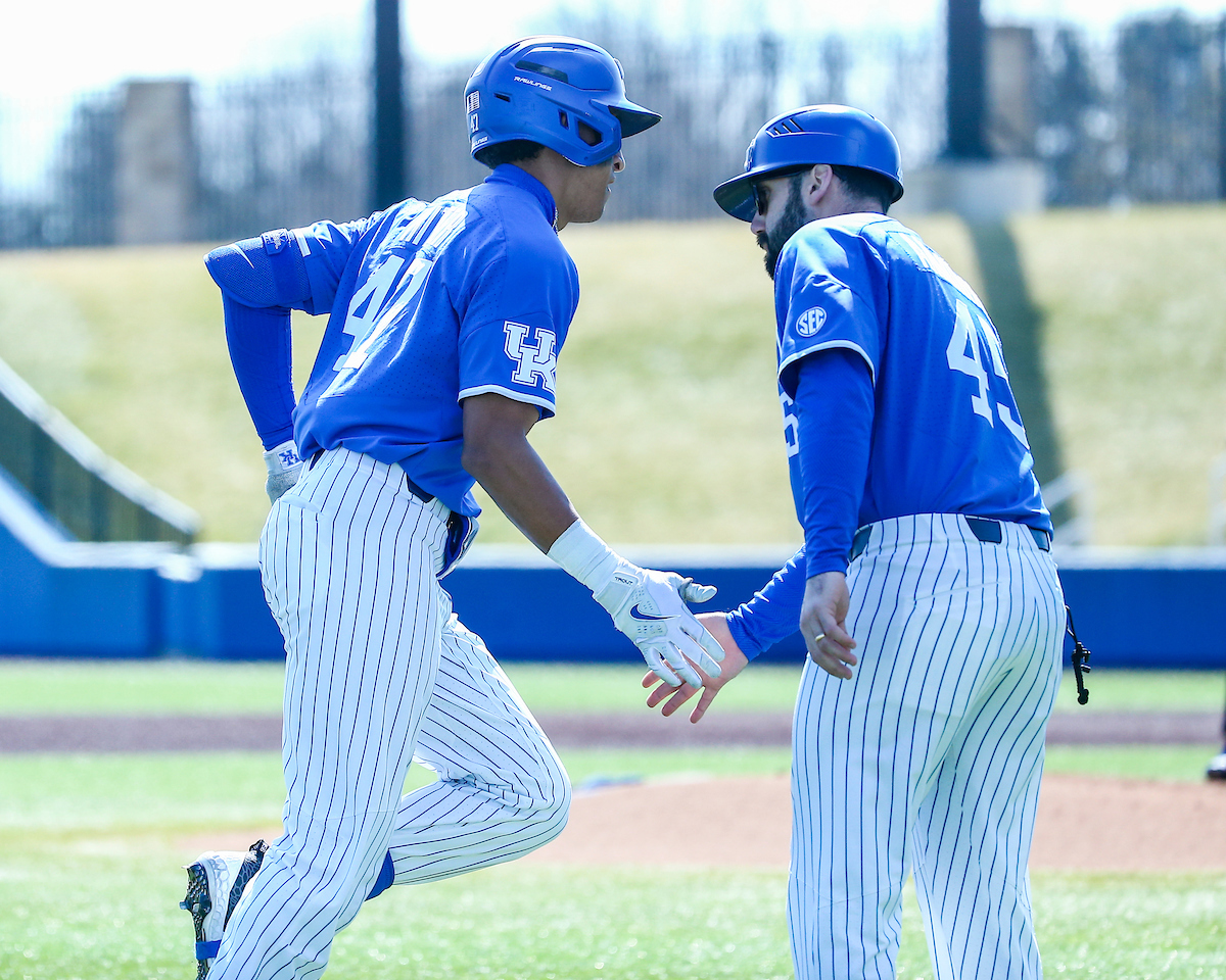 Ryan Ritter and Coach Nick Ammirati.

Kentucky defeats High Point 14-3.

Photo by Sarah Caputi | UK Athletics