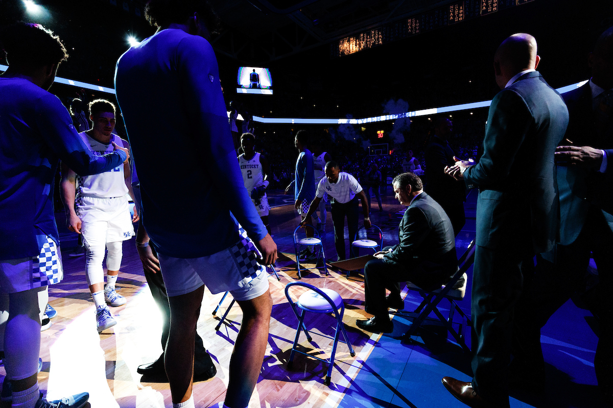 Coach Calipari.

The University of Kentucky men's basketball team beats South Carolina 76-48.

Photo by Elliott Hess | UK Athletics