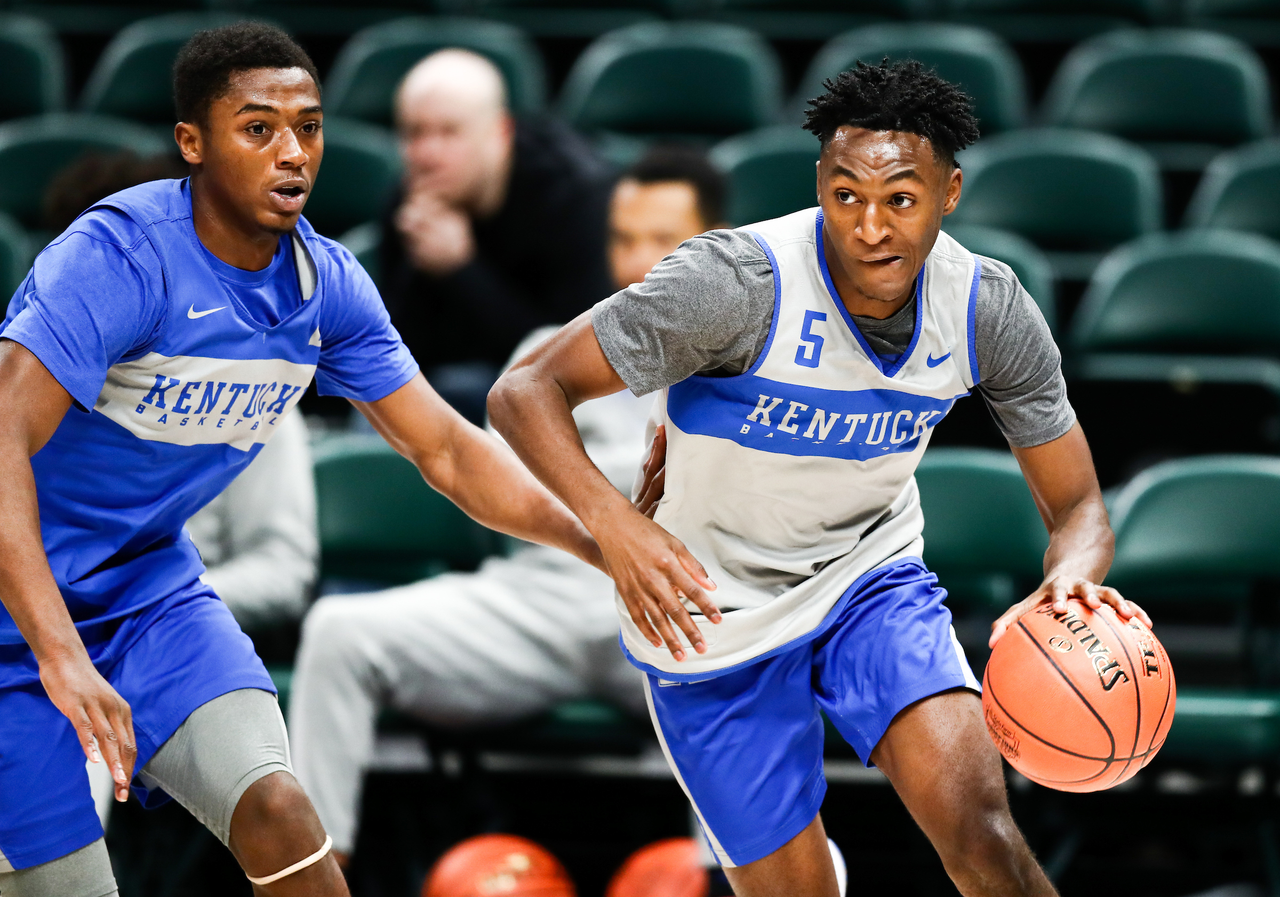 Immanuel Quickley.

Bankers Life Fieldhouse practice.


Photo by Elliott Hess | UK Athletics